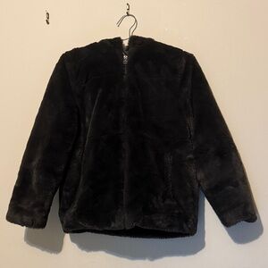 Zara Kids Black Fur Jacket
